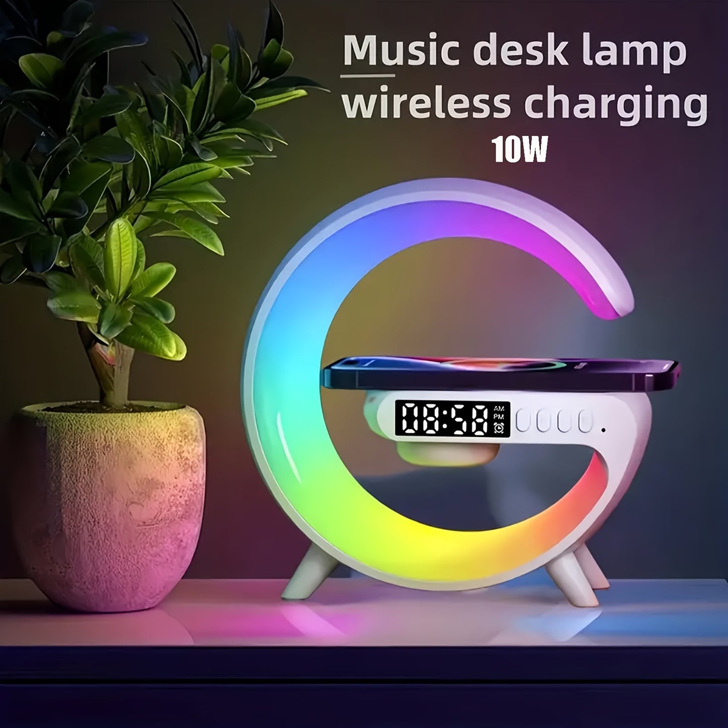 Multi-Function Phone Charger  (Lamp, Speaker, Alarm, Bedside Decoration)